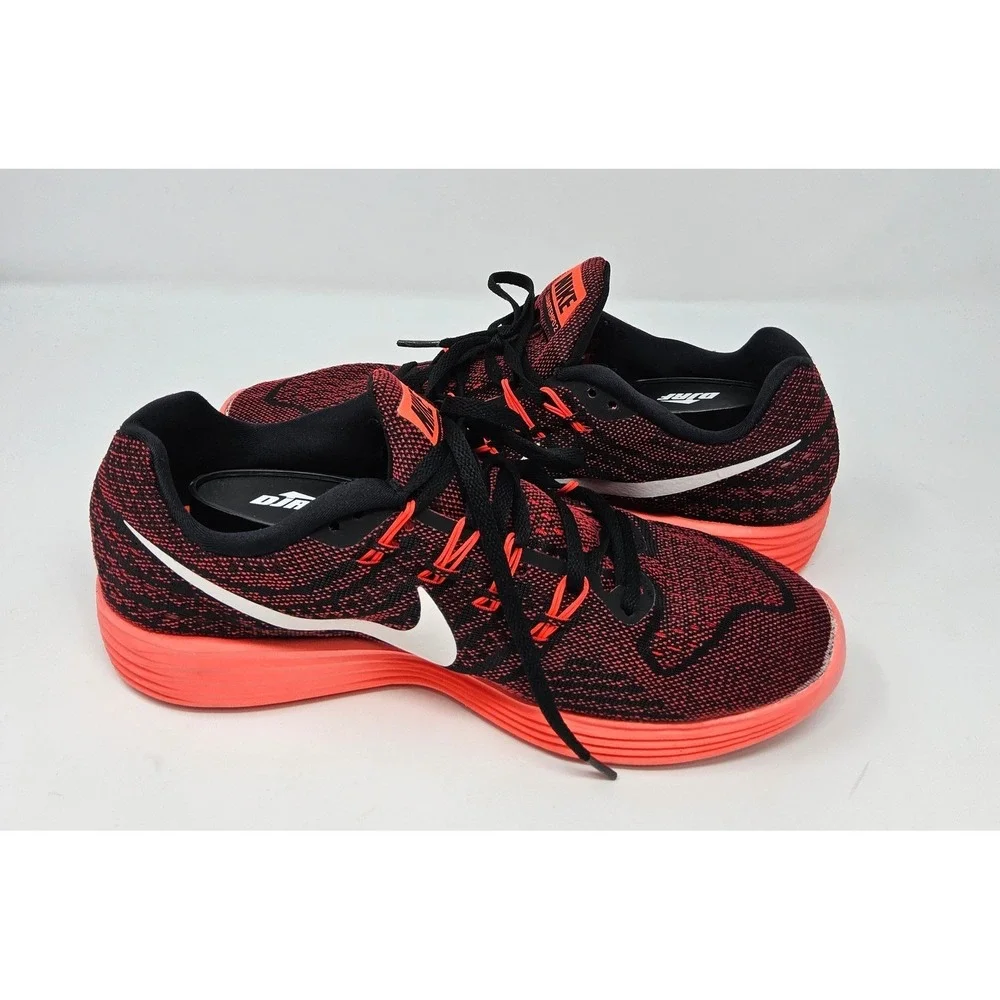 Nike‎ Lunartempo 2 Running Shoes Mens 11 Lightweight Athletic Black Crimson